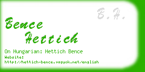 bence hettich business card